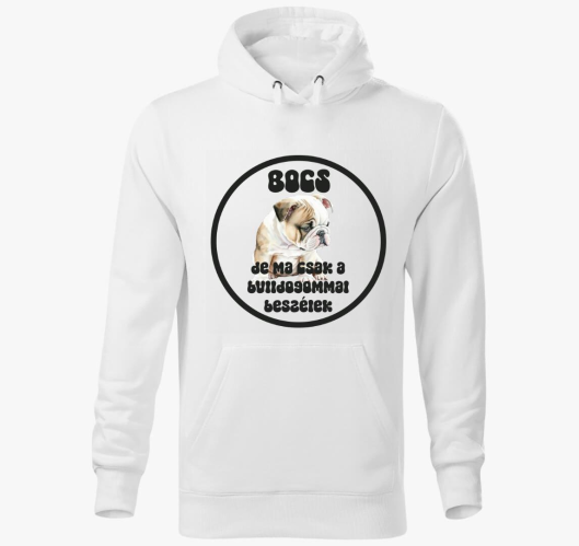Bulldogommal pulover s kapuco