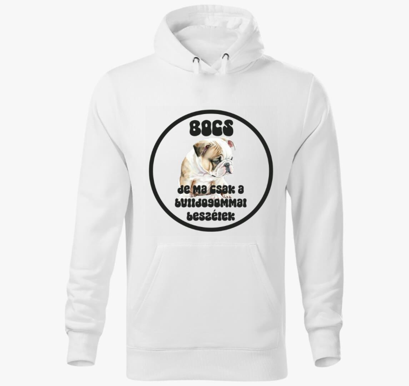 Bulldogommal pulover s kapuco