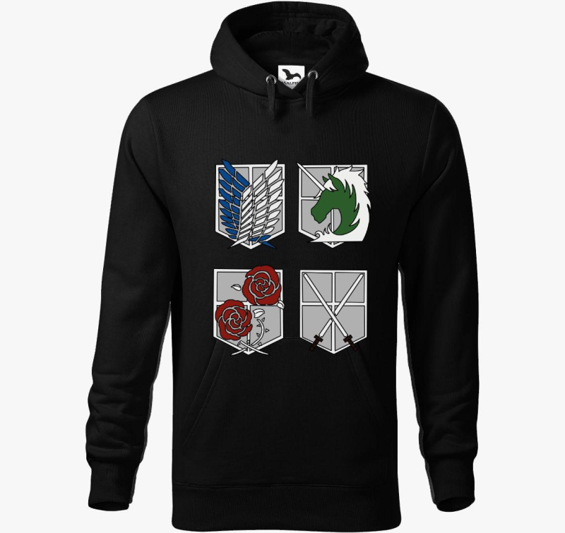 Attack on Titan pulover s kapuco