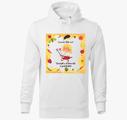 (rumena keret) pulover s kapuc...