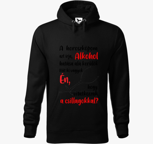 Alkohol pulover s kapuco