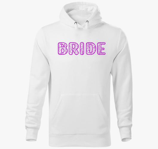 Bride pink pulover s kapuco