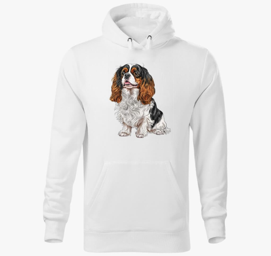 Spaniel pulover s kapuco