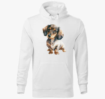 daschund pulover s kapuco
