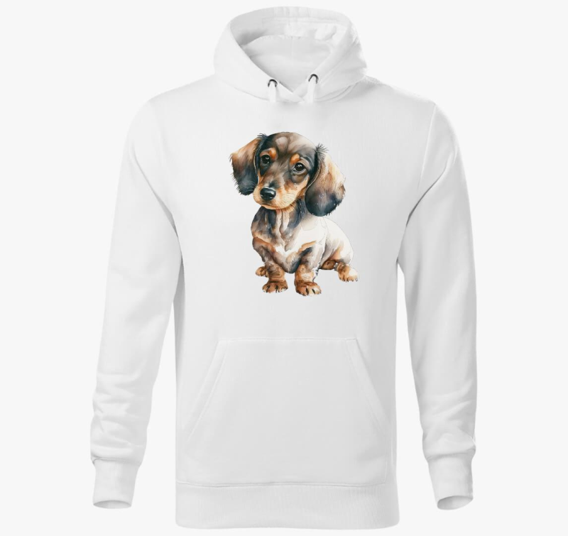 daschund pulover s kapuco