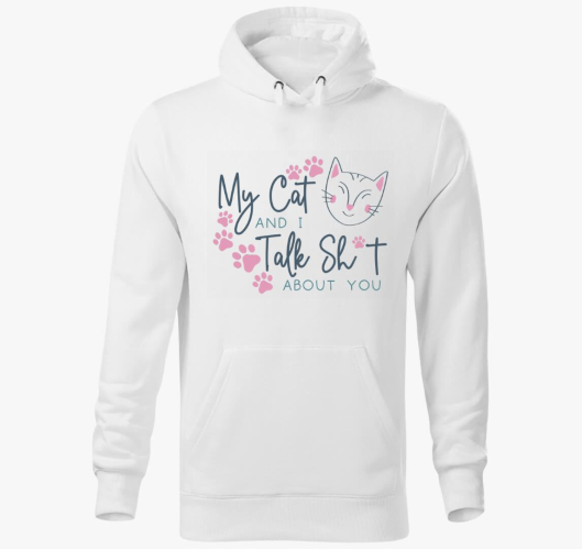 My Cat and I pulover s kapuco