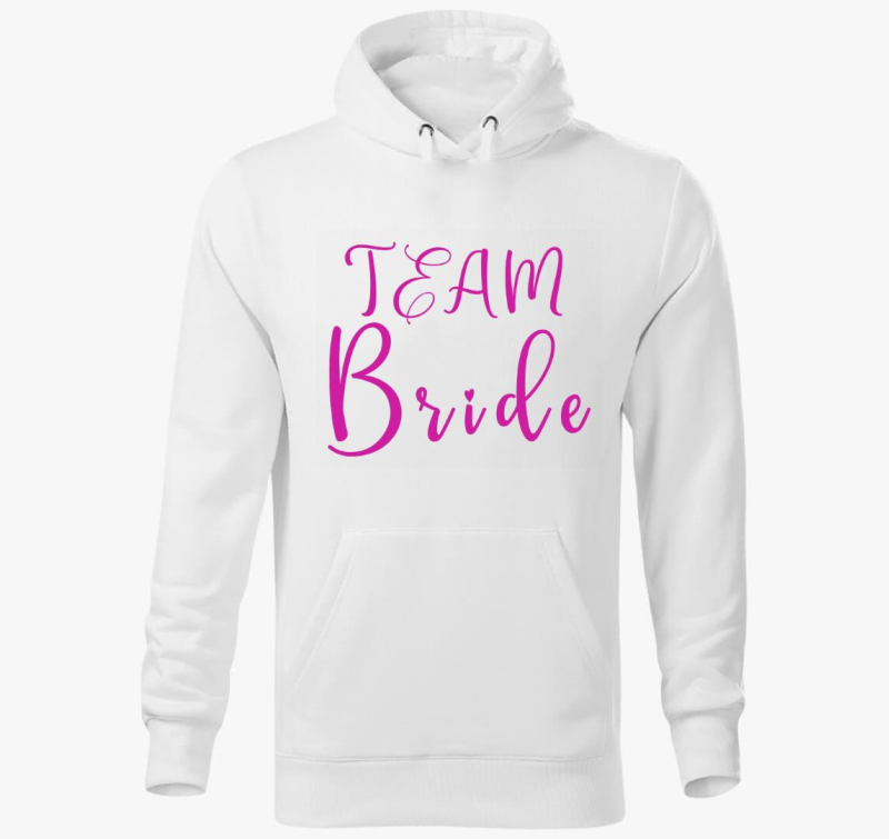TEAM Bride pink szivecske pulover s kapuco
