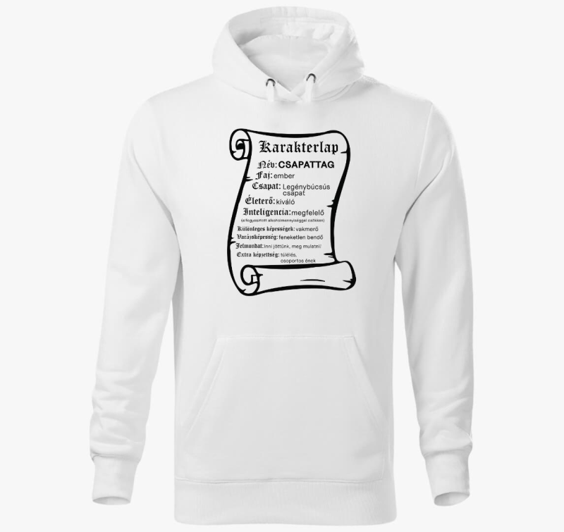 Karakterlap csapattag pulover s kapuco