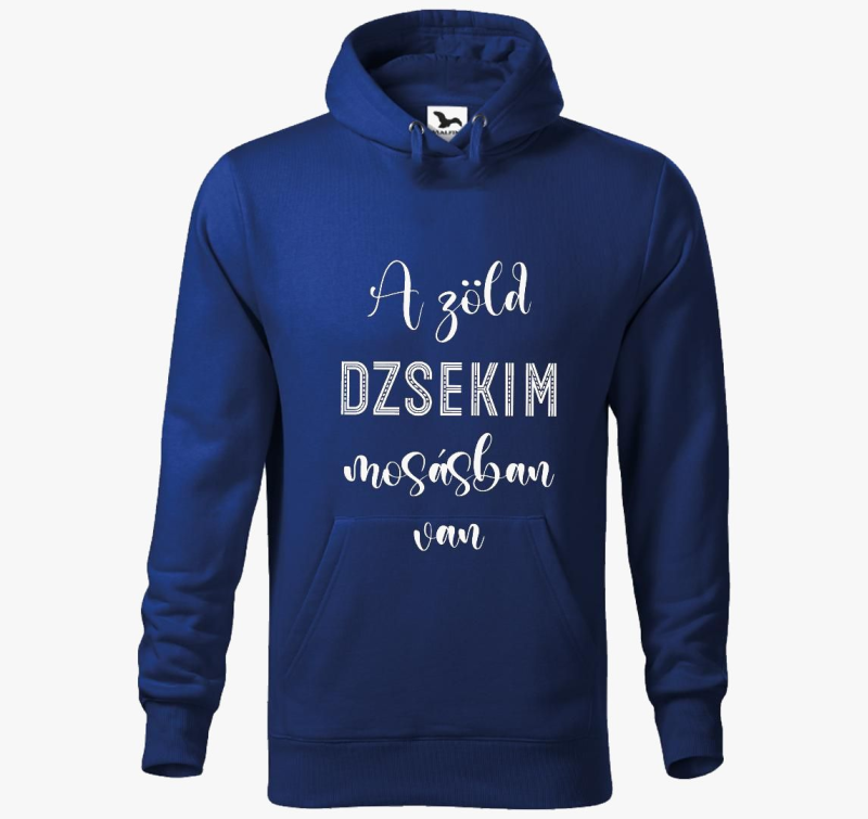 Zelena dzsekim - golf pulover s kapuco