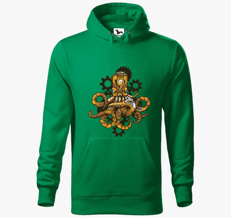 Steampunk polip pulover s kapuco