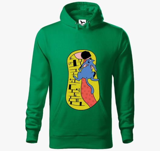 Macska pulover s kapuco