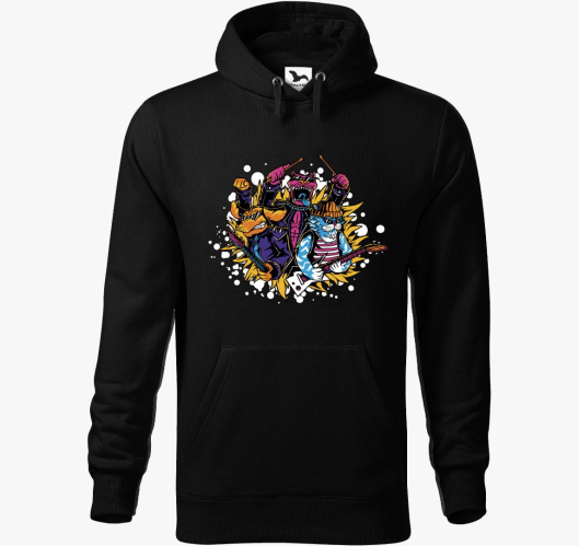 Animal Rocks pulover s kapuco