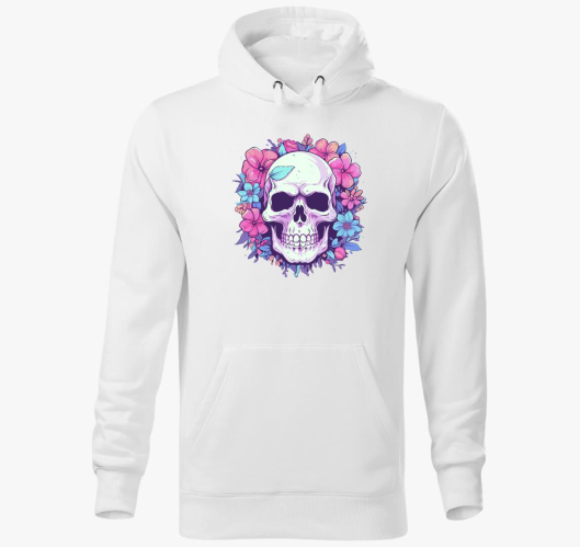 koponya pink pulover s kapuco