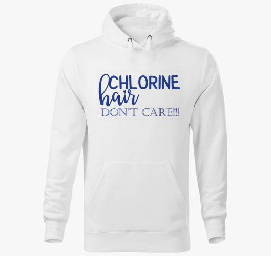 chlorine hair modra pulover s ...