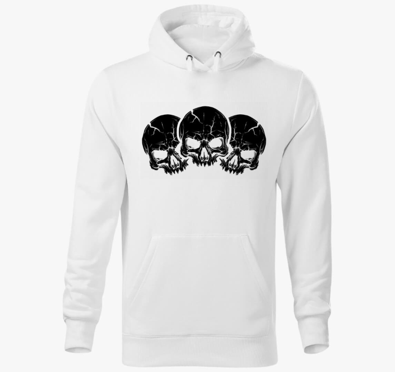 3 black skulls pulover s kapuco