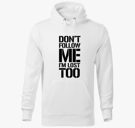 dont follow me pulover s kapuc...