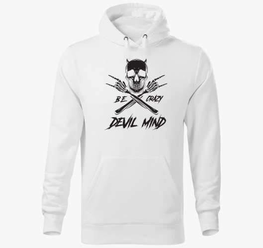 Devil mind pulover s kapuco