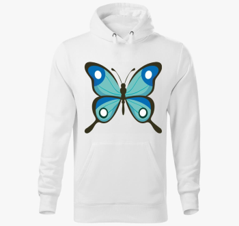 modra pulover s kapuco