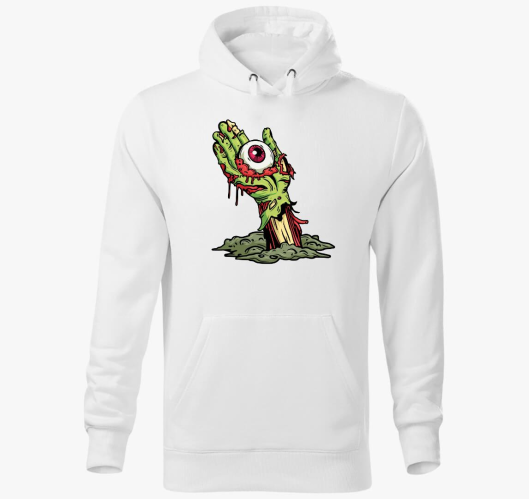 Halloween zombi pulover s kapu...