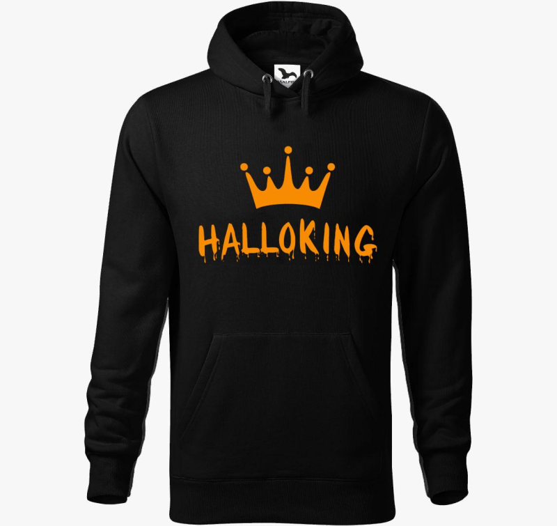HalloKing oranžna pulover s kapuco