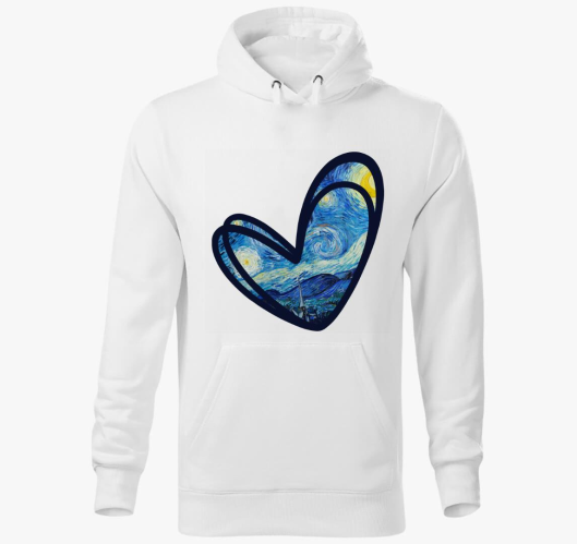 Starry night pulover s kapuco