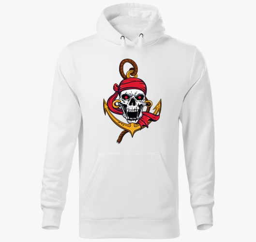 Pirate skull 2 pulover s kapuc...