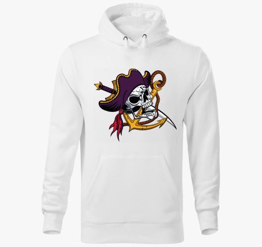 Pirate skull 4 pulover s kapuc...
