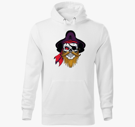 Pirate skull 6 pulover s kapuc...