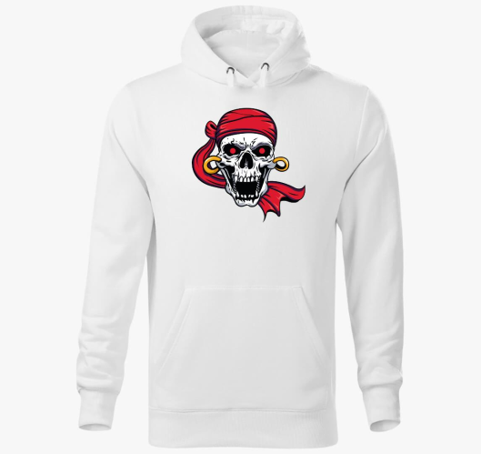 Pirate skull 8 pulover s kapuc...