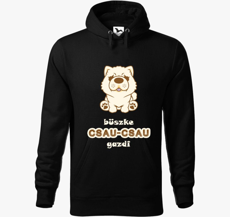 Bela csaucsau pulover s kapuco