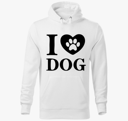 I love dog pulover s kapuco