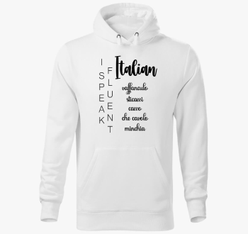 Fluent Italian pulover s kapuco