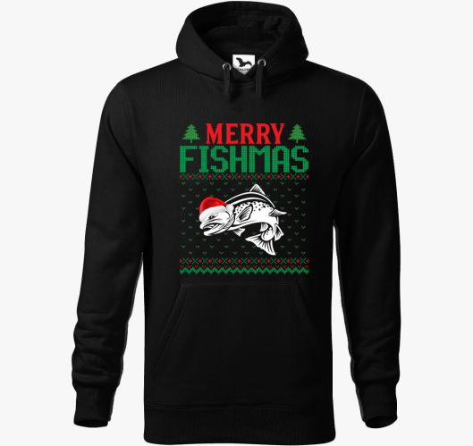 Merry fishmas ribič pulover s ...
