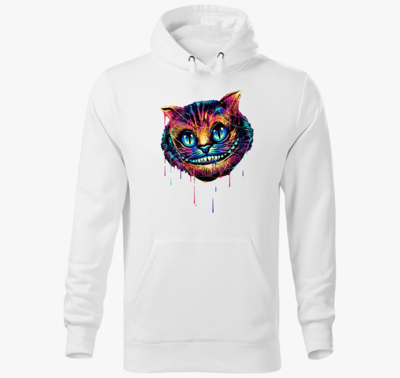Colorful cat face pulover s kapuco