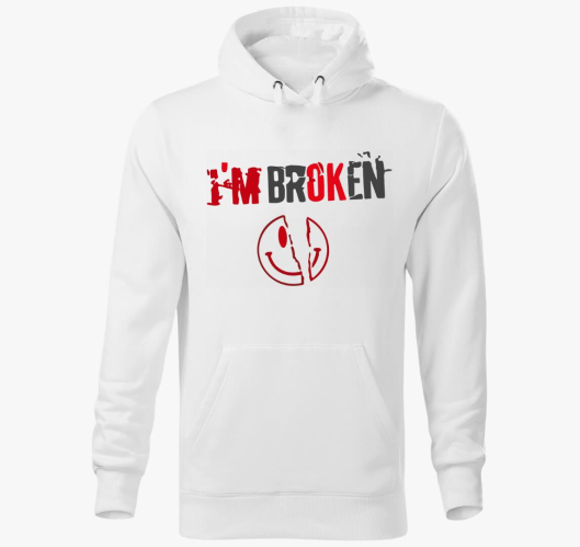 Im broken pulover s kapuco