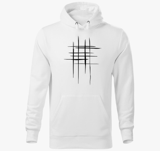 Multi hashtag pulover s kapuco