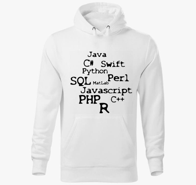 Programnyelvek pulover s kapuco