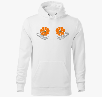 Halloween pumpkin hands pulover s kapuco