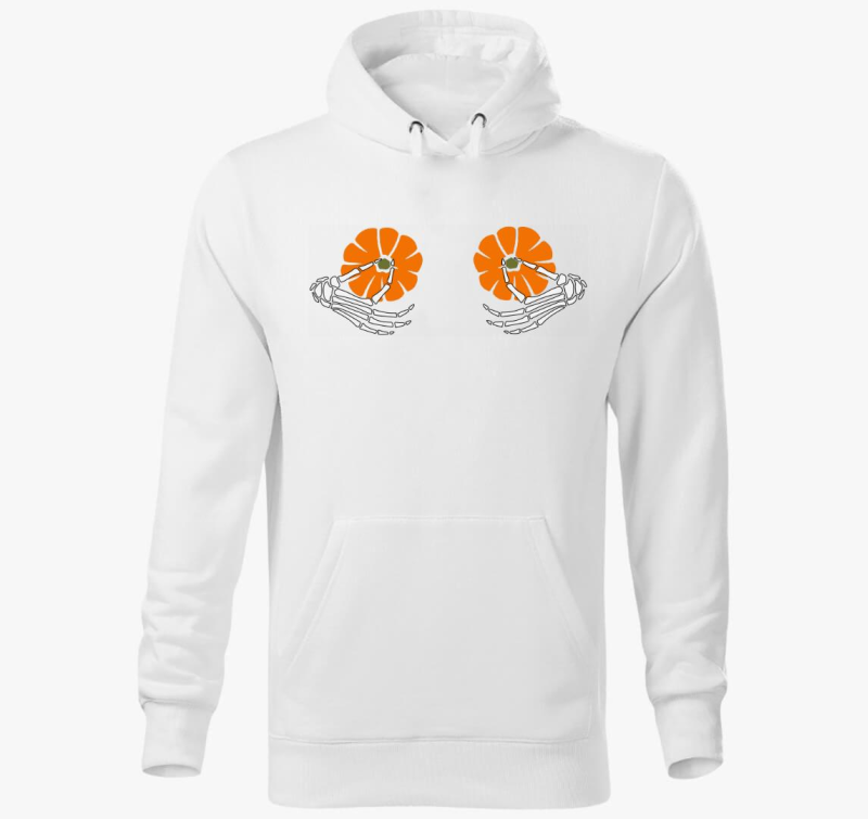 Halloween pumpkin hands pulover s kapuco
