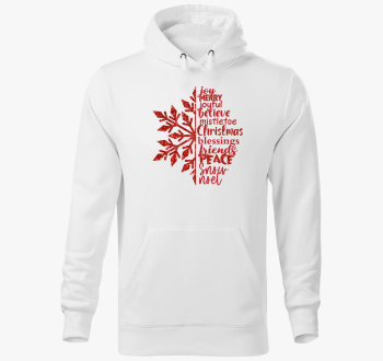 Xmas snowflake pulover s kapuco
