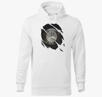 Repedezett Mercedes Benz pulover s kapuco