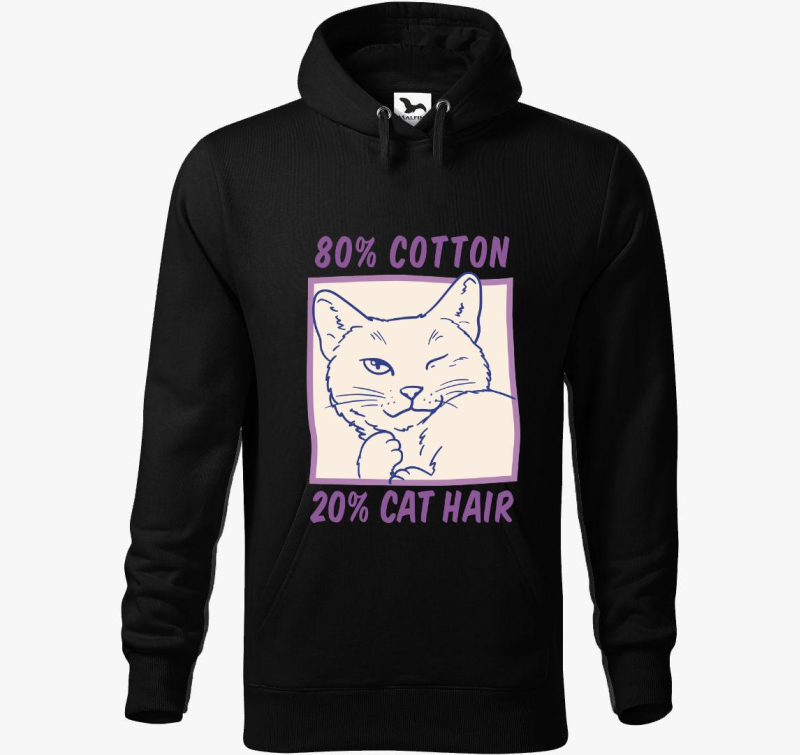 Pamut in Macska pulover s kapuco