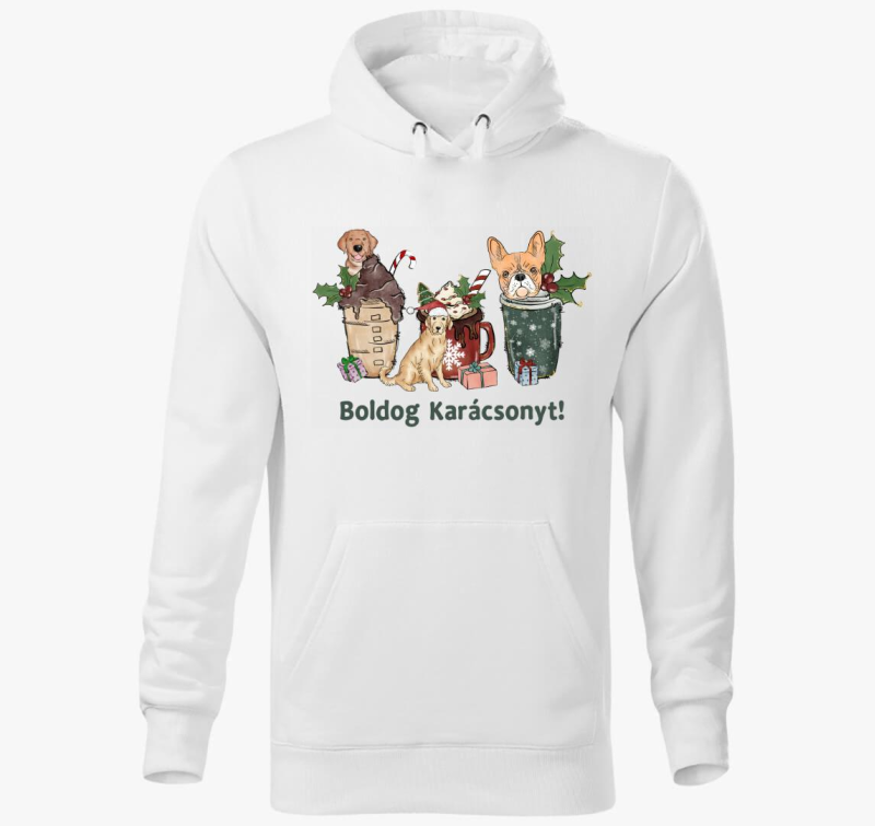 Kutya XMAS pulover s kapuco