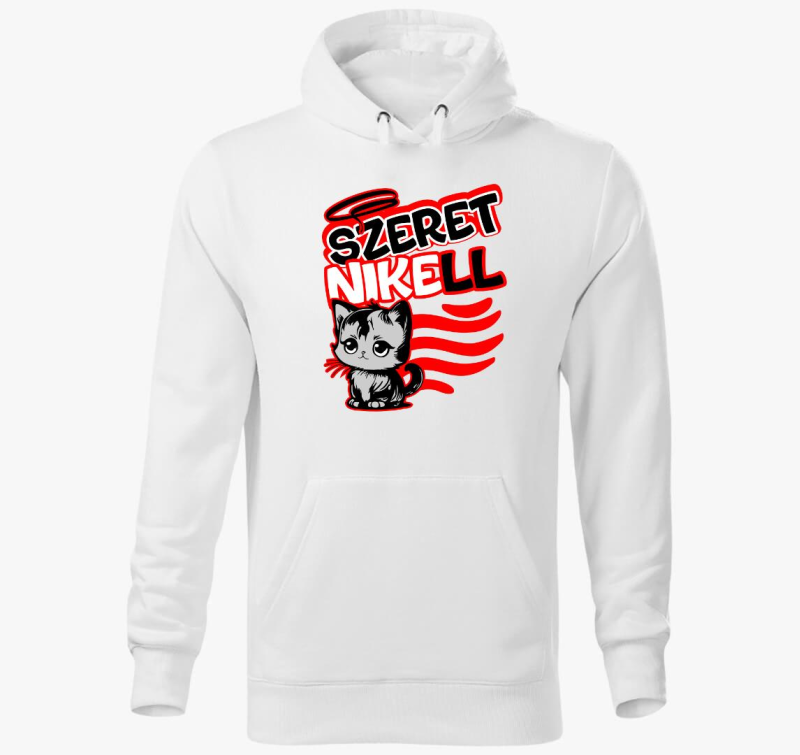 Szeretni kell cicusos pulover s kapuco