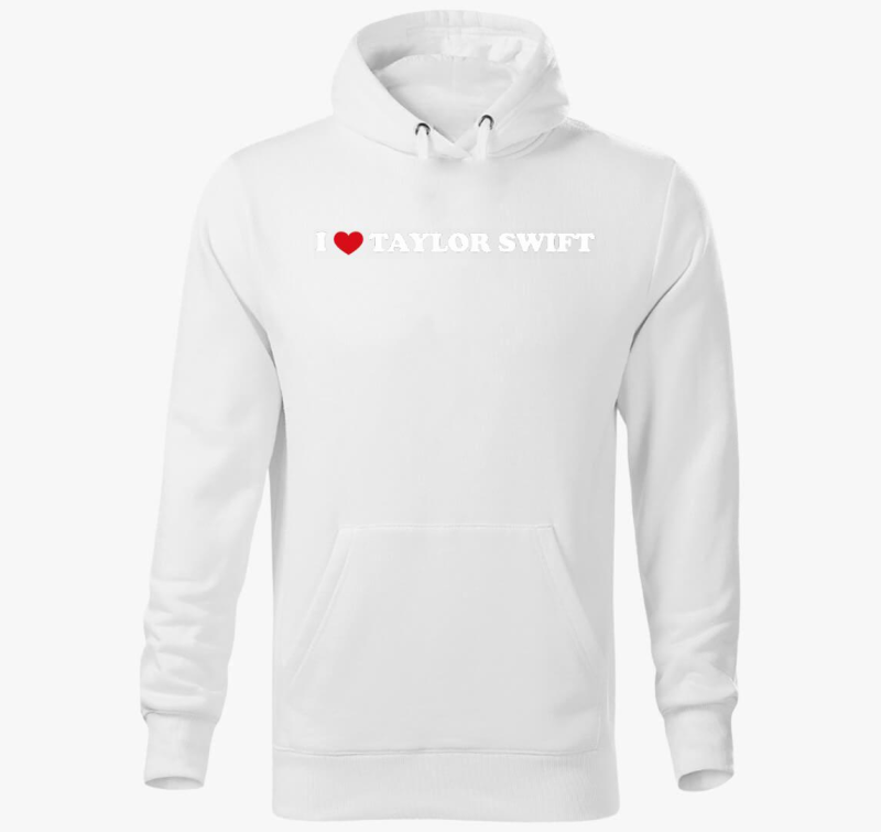 Love TS white pulover s kapuco