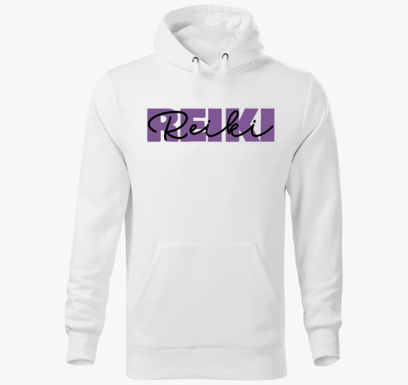 Reiki vijolična pulover s kapuco