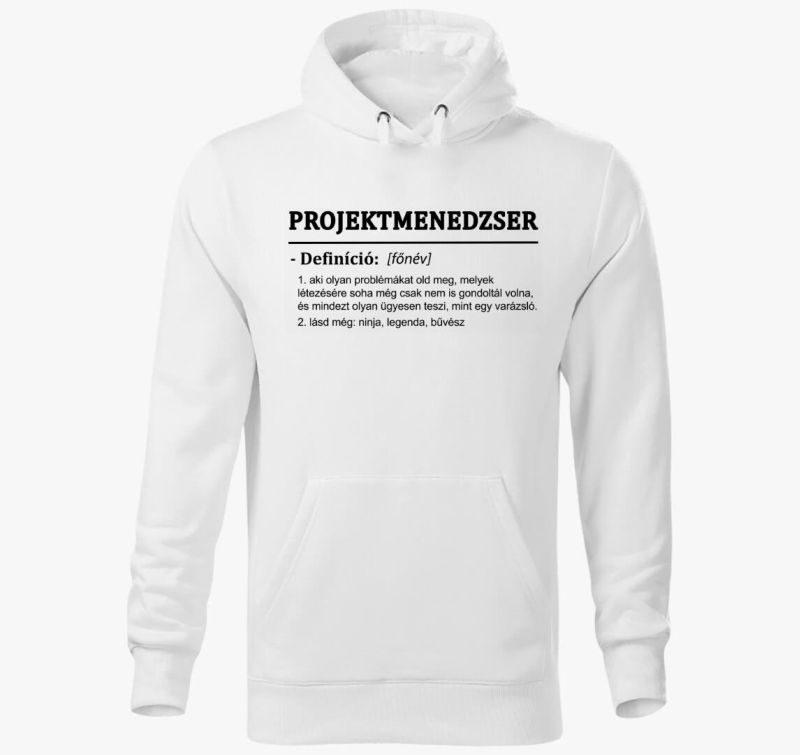 Projektmenedzser pulover s kapuco