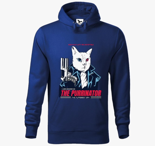 The Purrmimator pulover s kapu...