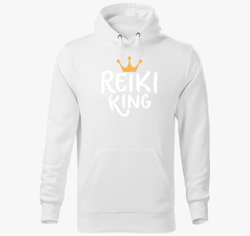 Reiki king bela pulover s kapuco