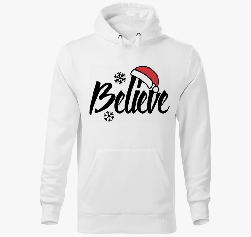Believe Santa pulover s kapuco